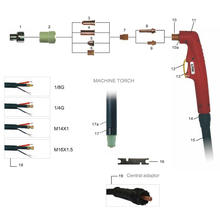 Antorcha de corte de gas industrial LT50 con kit de soldadura